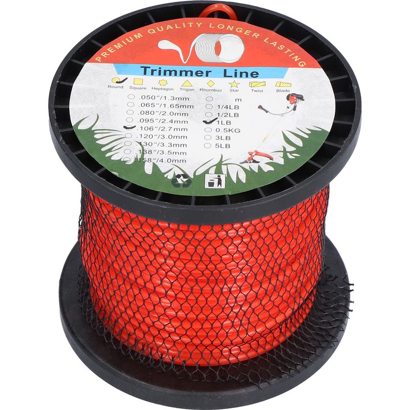 2,7 Mm Runde Nylonschneidfaden, 1 Lb, Für Robuste Runde Rasentrimmer Für Rasen Und Gärten