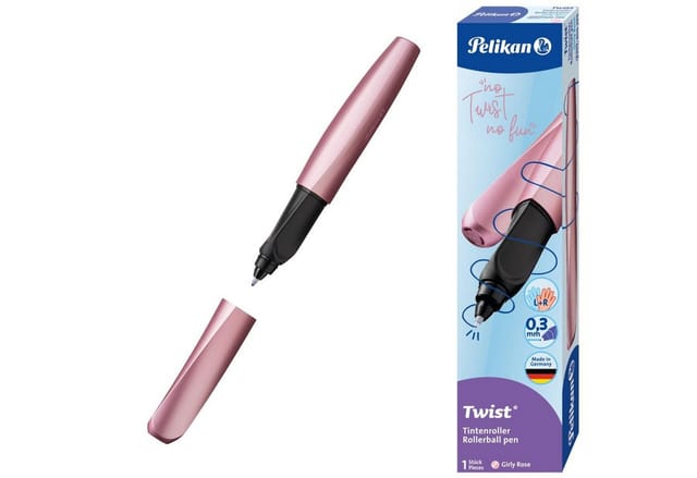Pelikan Twist® Tintenroller für Rechts- und Linkshänder, Girly Rose