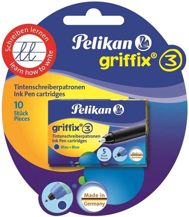 Pelikan Tintenschreiberpatronen Griffix® Blisterverpackung mit 2 x 5 Tintenschreiber-Patronen Blau