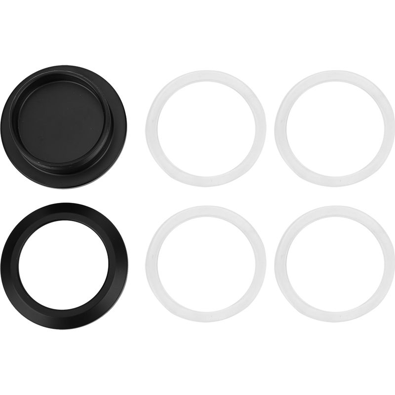 Runder Knaufgriff (60 Mm) Für Schiebe- Oder Glastüren, Edelstahl 304, Schwarze Oberfläche, Mit Kratzfesten Schutzkappen