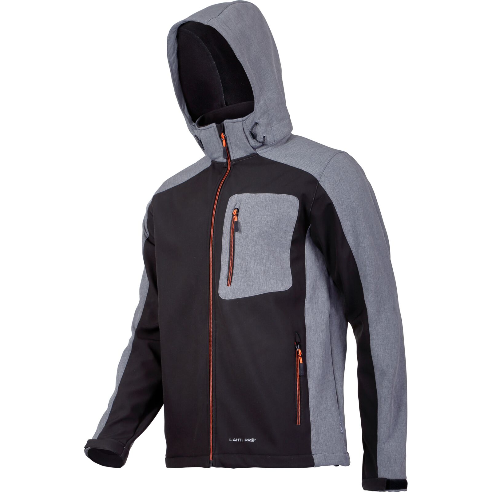Softshelljacke Z Cap. Schwarz-grau-pom., Größe Xl, Ce-zertifiziert, Lahti