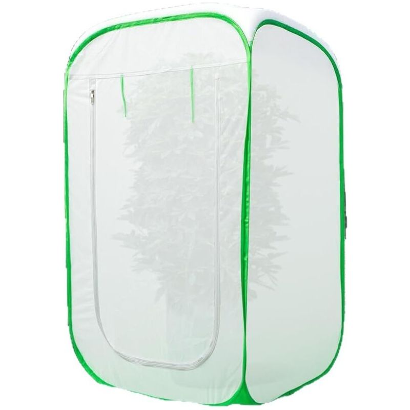 60x60x90cm Große, Verschraubte Schutzglocke Mit Grünem Rahmen Und Abnehmbarem Insektenschutzgitter Für Topfpflanzen Und Gemüsegärten