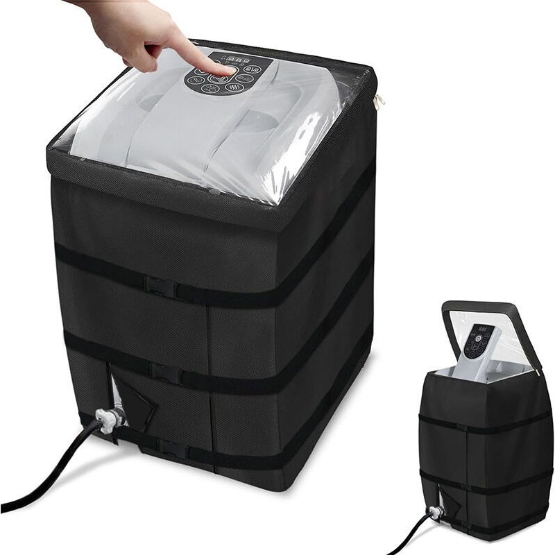 Pumpenabdeckung Für Aufblasbare Whirlpools Mit Großem Fassungsvermögen, Kettengetriebene Whirlpoolpumpenabdeckung Mit Transparentem Pvc-fenster