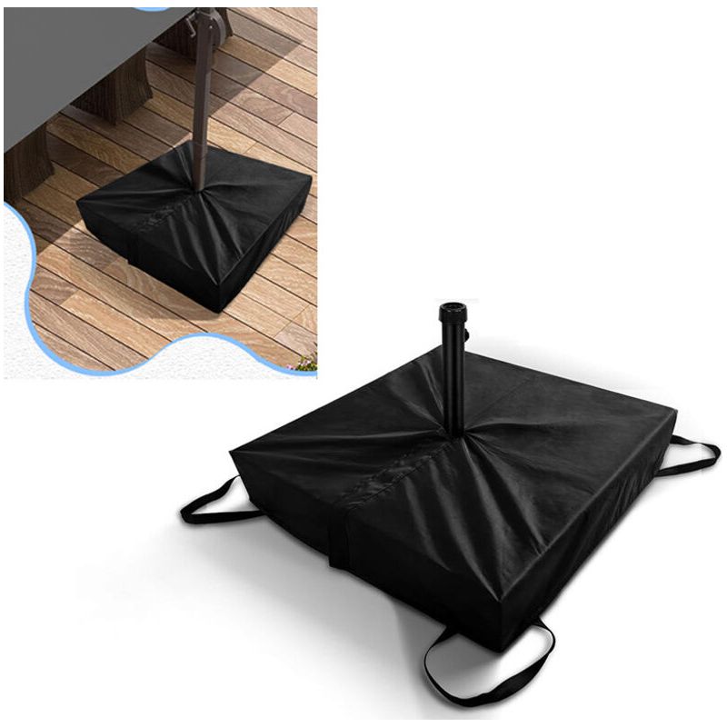 Schwarze Schutzhülle Für Sonnenschirmständer Im Garten, Quadratische Schutzhülle Für Sonnenschirmständer Auf Der Terrasse, Geeignet Für Sonnenschirmständer Am Strand
