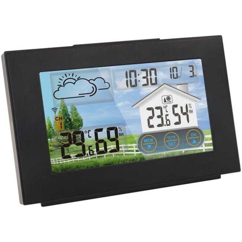Professionelle Wetterstation Mit 3 Drahtlosen Sensoren, Farb-touchscreen, Vorhersagen Für Innen- Und Außentemperatur Und Luftfeuchtigkeit
