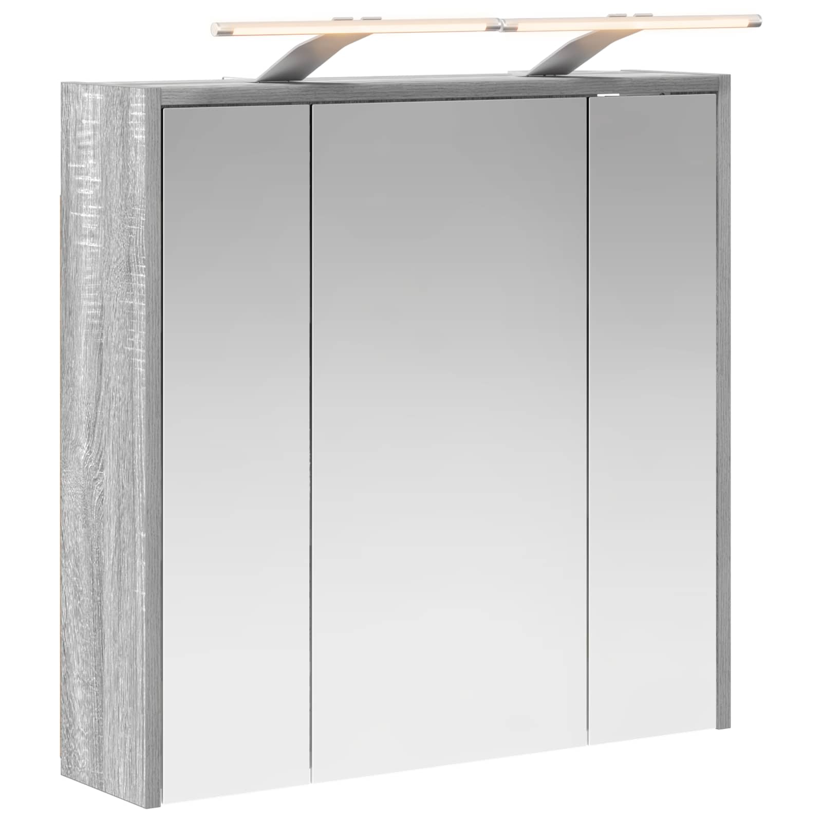 Badezimmerspiegelschrank Sonoma-grau 63,5 X 16 X 62,5 Cm Vidaxl