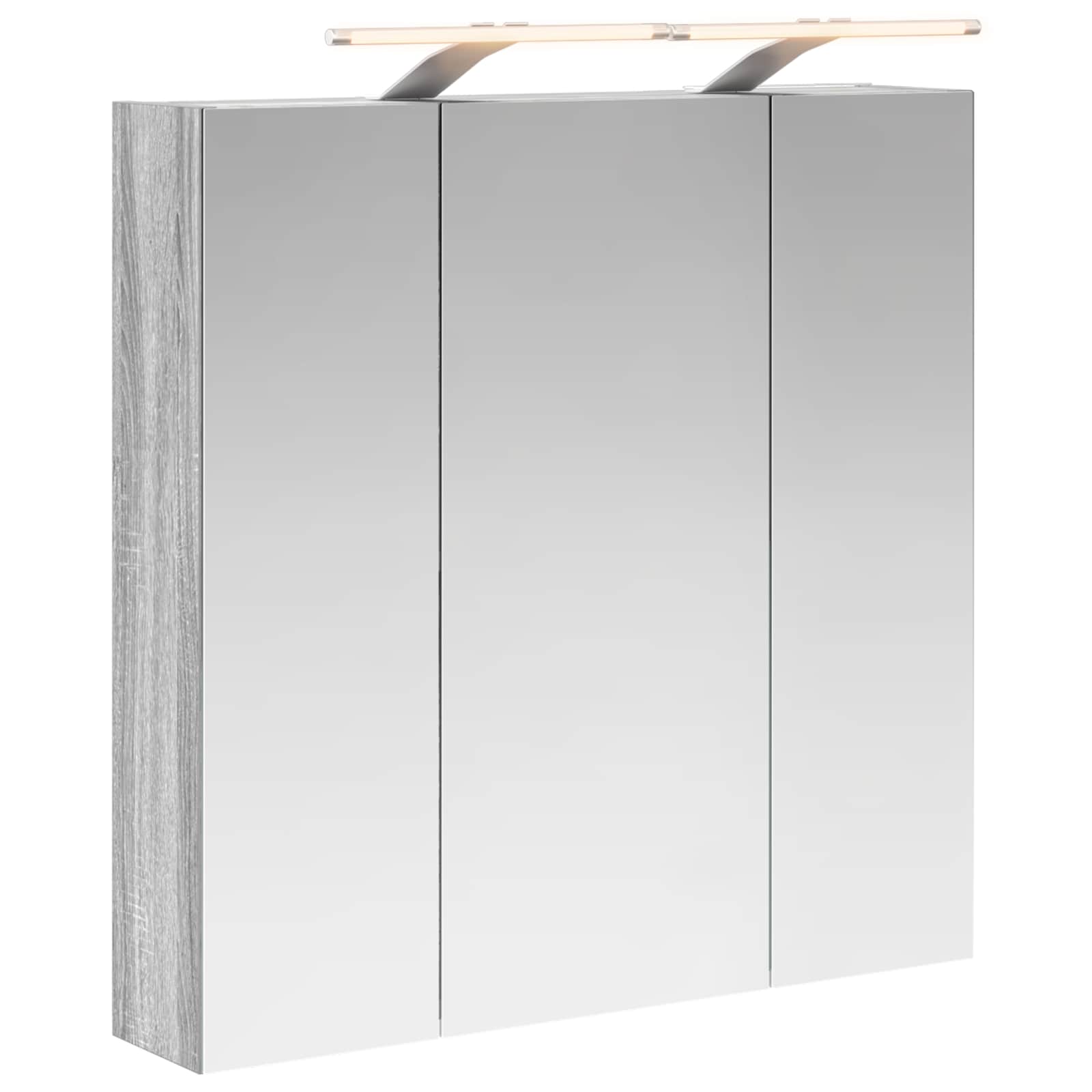 Vidaxl Bathroom Mirror Cabinet Grey Sonoma 70 X 14.5 X 70 Cm