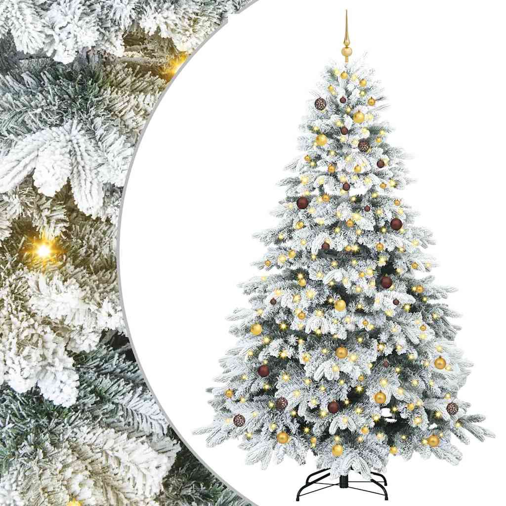Künstlicher Weihnachtsbaum Mit 300 Leds Weiß 240 Cm Pe Und Pvc Vidaxl