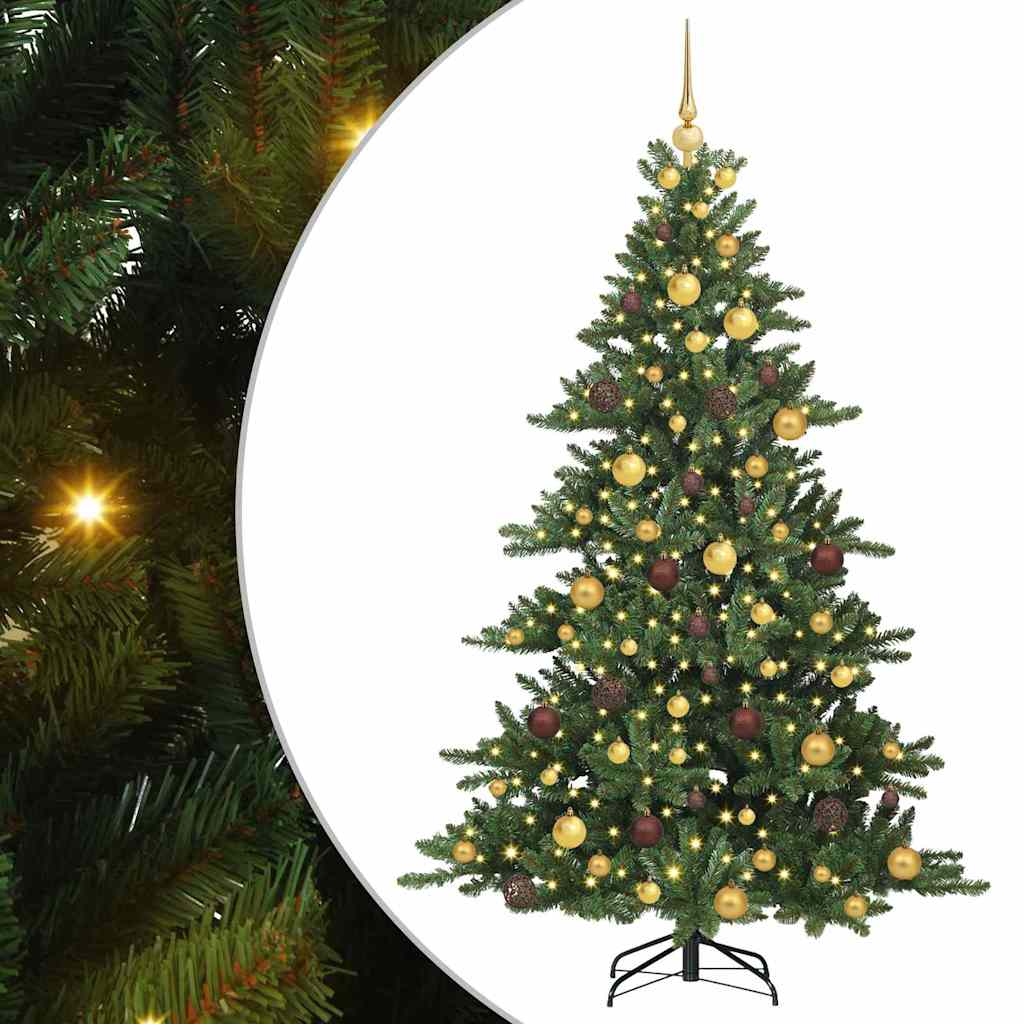 Künstlicher Klappbarer Weihnachtsbaum Grün 180 Cm Pvc Und Stahl Vidaxl