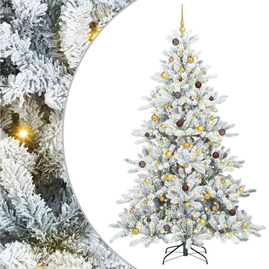 Künstlicher Klappbarer Weihnachtsbaum Weiß 240 Cm Pvc Und Stahl Vidaxl