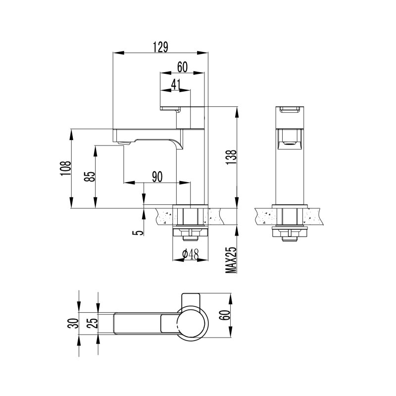 Villeroy & Boch Architectura Kaltwasserarmatur Ohne Ablaufgarnitur