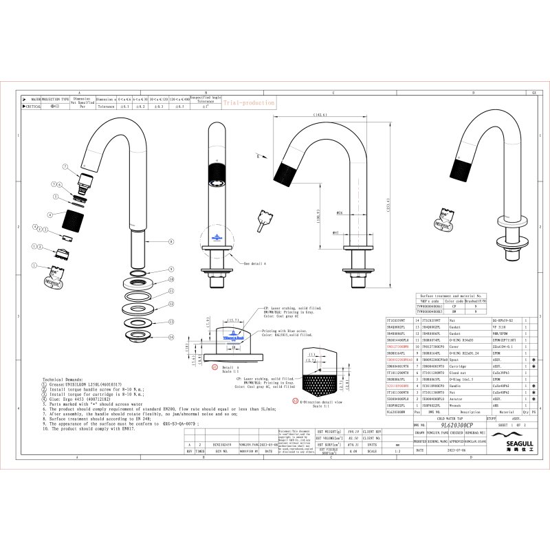 Villeroy & Boch Universal Taps & Fittings Kaltwasserarmatur Ohne Ablaufgarnitur