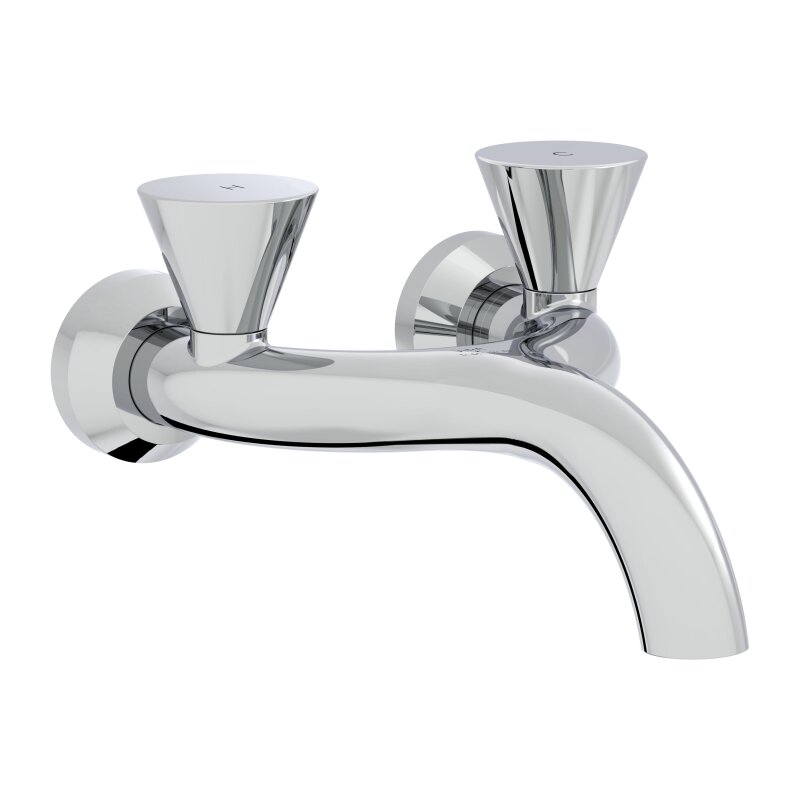 Vitra Liquid Zweigriff-waschtischarmatur, Aufputz-wandmontage, 24 Cm