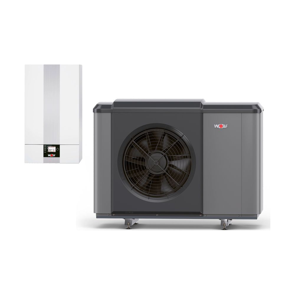 Wolf Paket Cha-20/24-400v Luft-wasser-wärmepumpe Monoblock, 9,7kw Bei A7/w35, R290, Inkl. Bm-2, 2x Spu-2-800plus, Zubehör