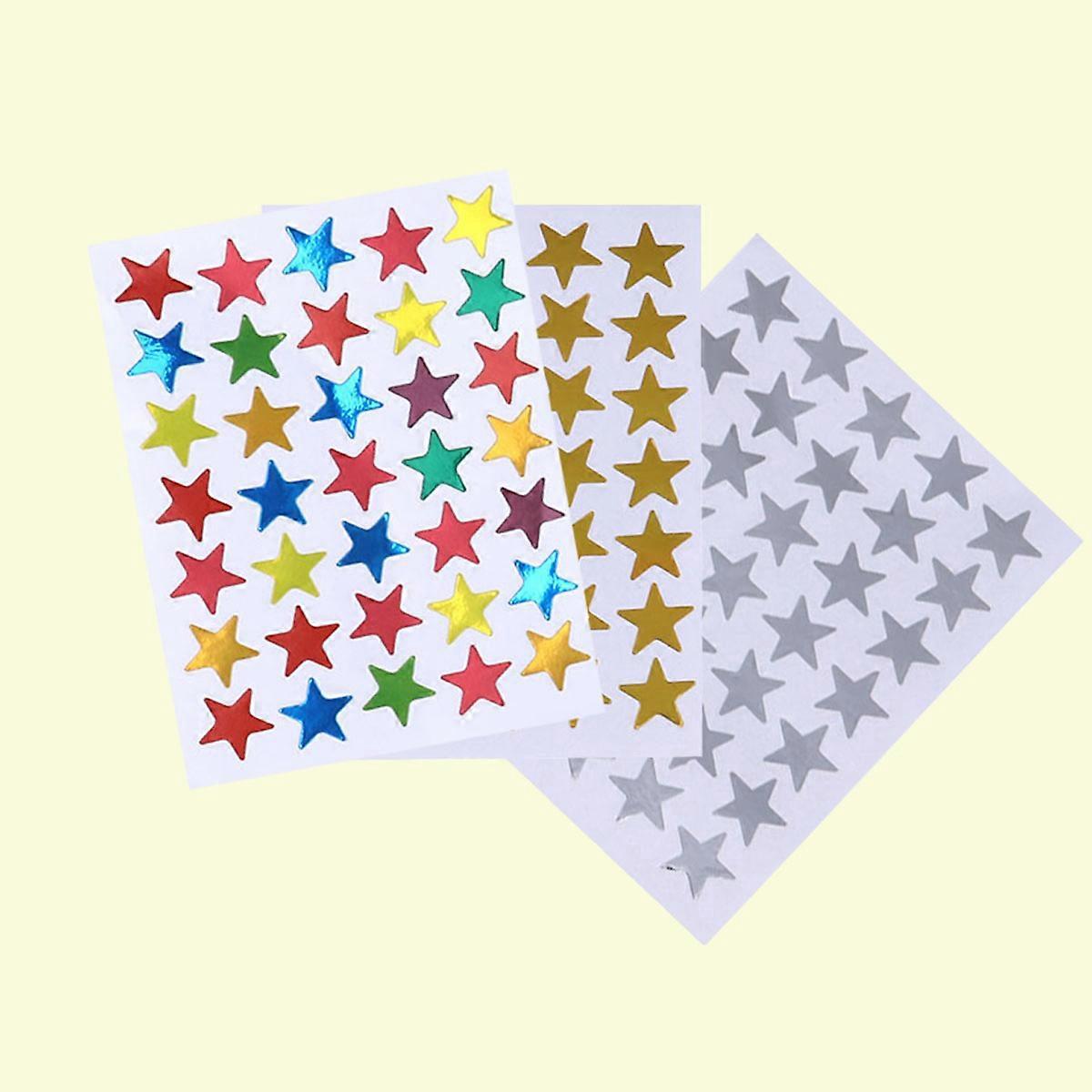 30 Blatt Bastelaufkleber Mit Sternenmotiven Für Erwachsene Und Kinder, Belohnungsaufkleber Für Schüler-12.70x9.30x0.10cm