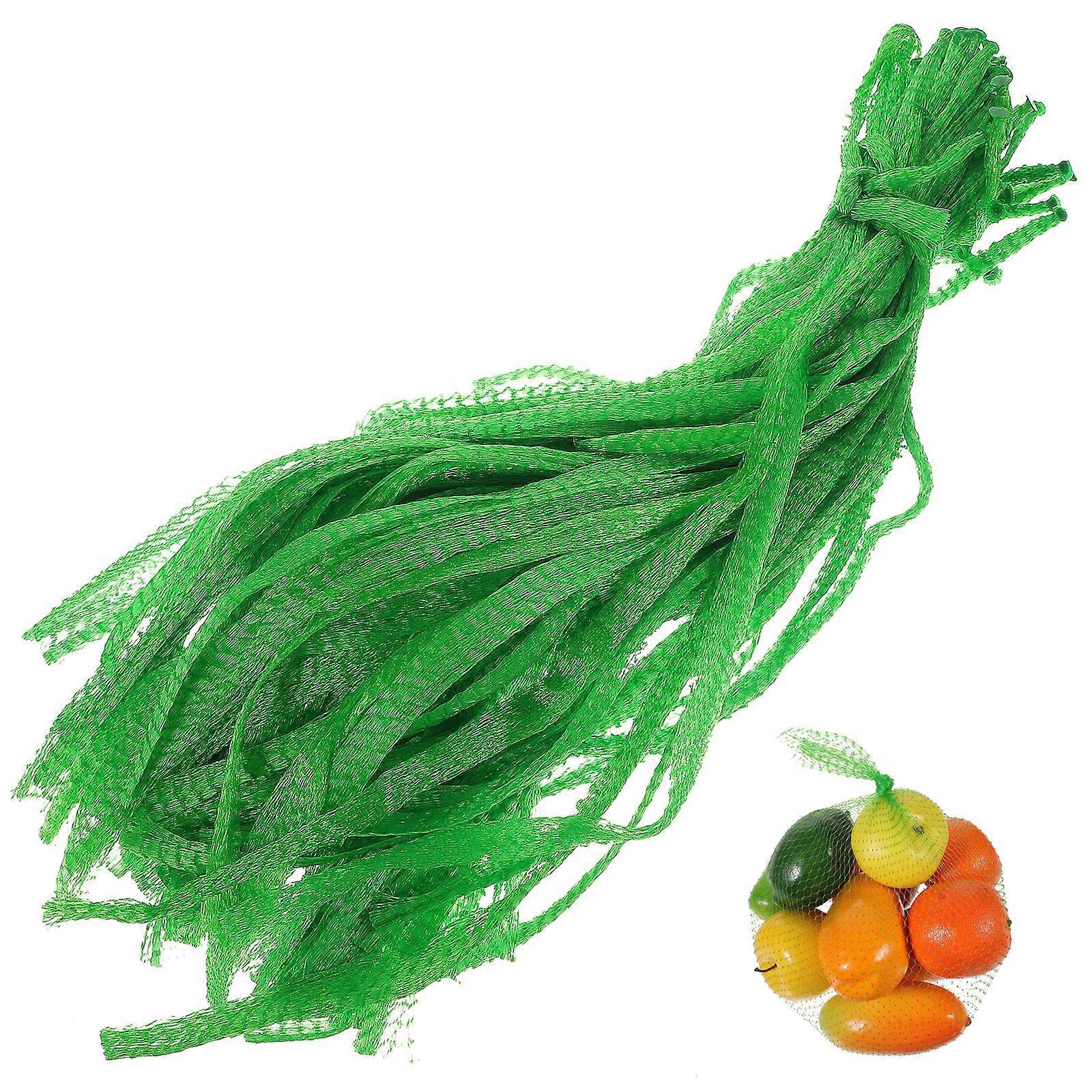 100 Stück 50 Cm Dicke Nylon-netz-obst- Und Gemüsebeutel Aus Kunststoff, Behälterhalter Für Obst Und Meeresfrüchte (grün)-30x20cm-green
