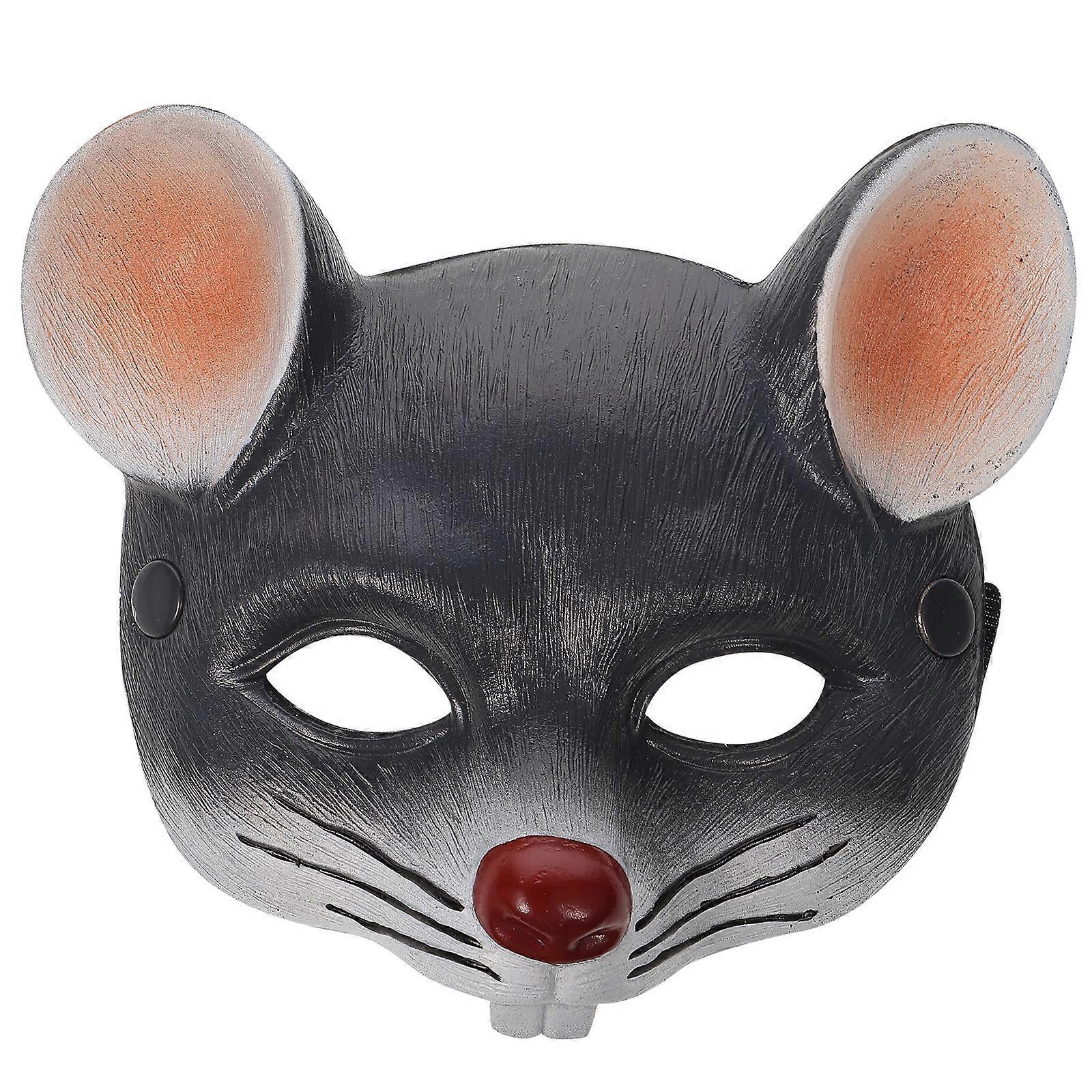 1 Stück Karnevalsmaske 3d-mausmaske Party-gesichtsbedeckung Cosplay-party Halloween-zubehör Für Kinder Und Erwachsene-22x17x2cm-grey