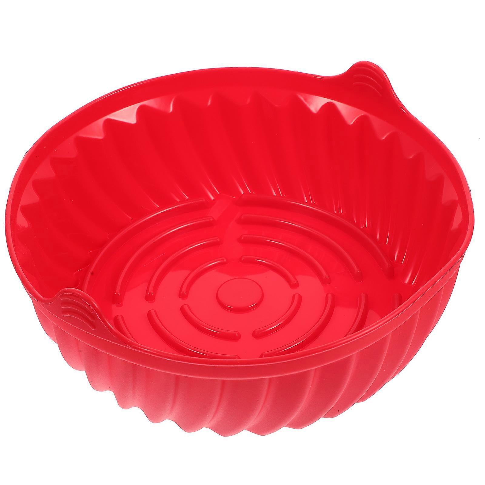 Backofen-heißluftfritteuse-backkorb, Heißluftfritteusenkorb, Crisperkorb, Silikon-backofeneinlage-red