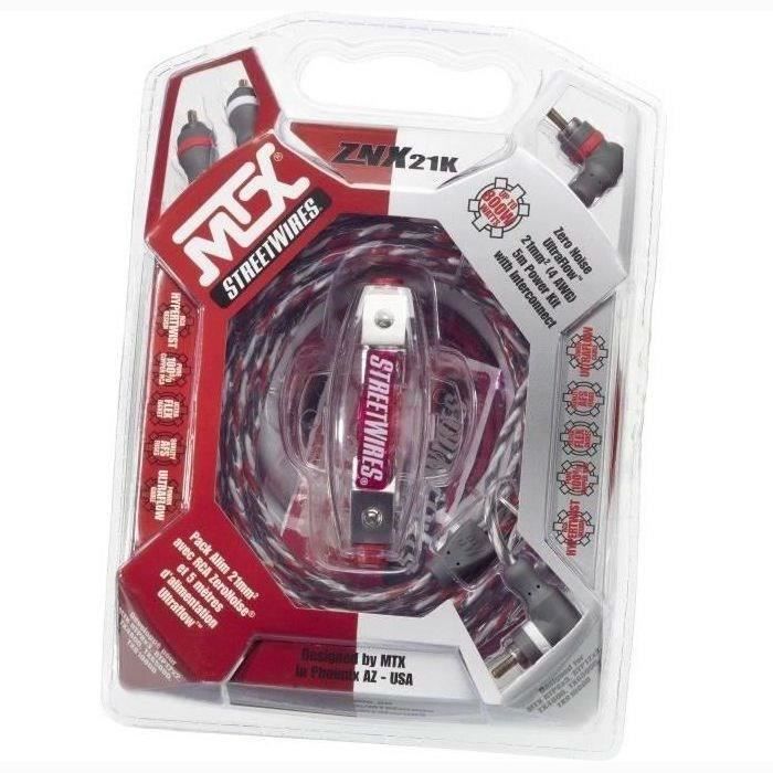 Mtx Znx21k Stromversorgung 21mm² 5 Meter Stromkabel 0,7m Masse Rca Sicherungshalter Und Zubehör