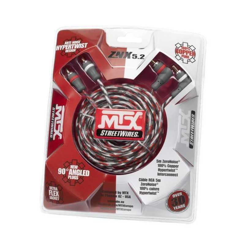 Mtx Znx5.2 Rca-kabel "zeronoise" 5 Meter Symmetrisch 100% Kupfer 3-fach Geschirmt