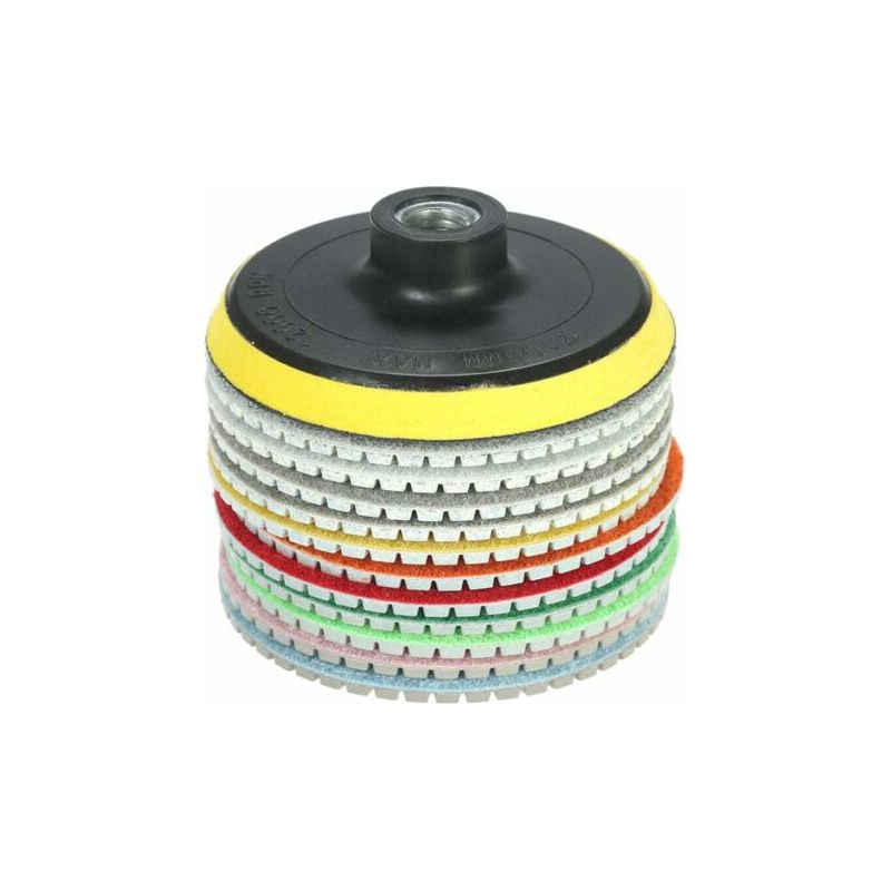 Forehill – Set Mit 11 Diamantpolierpads, 100 Mm – Körnung 3000/6000 – Für Granit, Marmor, Beton, Fliesen – 3 Mm Dick