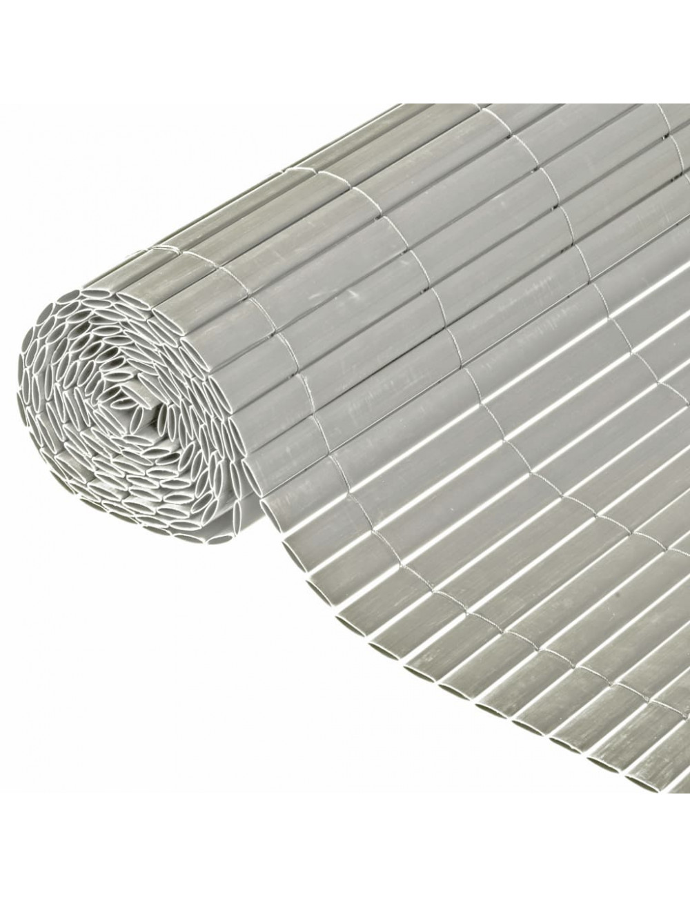 Doppelseitiger Garten-sichtschutz Pvc 1,5×3 M Grau Nature