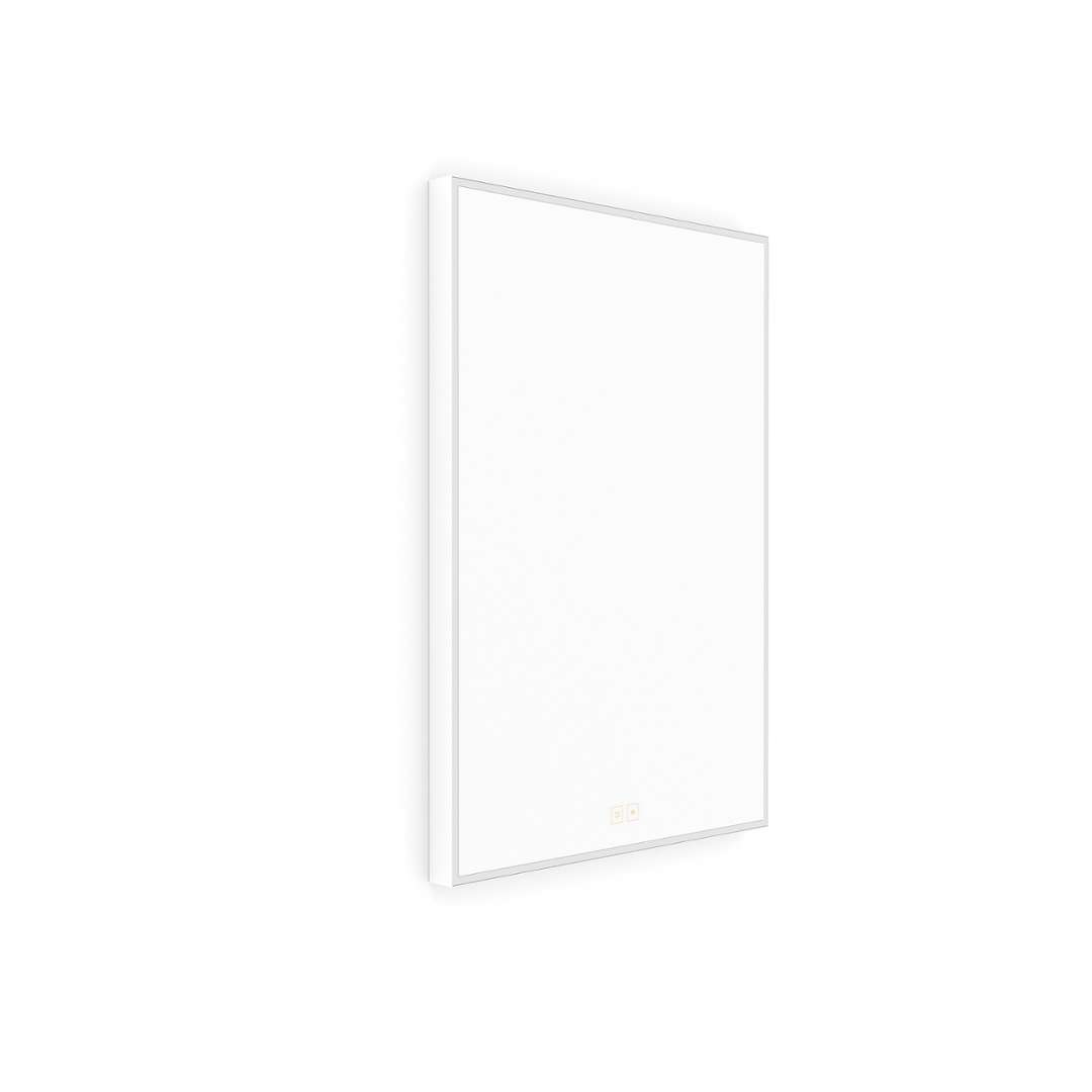 Nimco - Spiegel Mit Led-beleuchtung, 50x70 Cm, Zwei Berührungssensoren, Mattweiß Zpb 13001vx-05