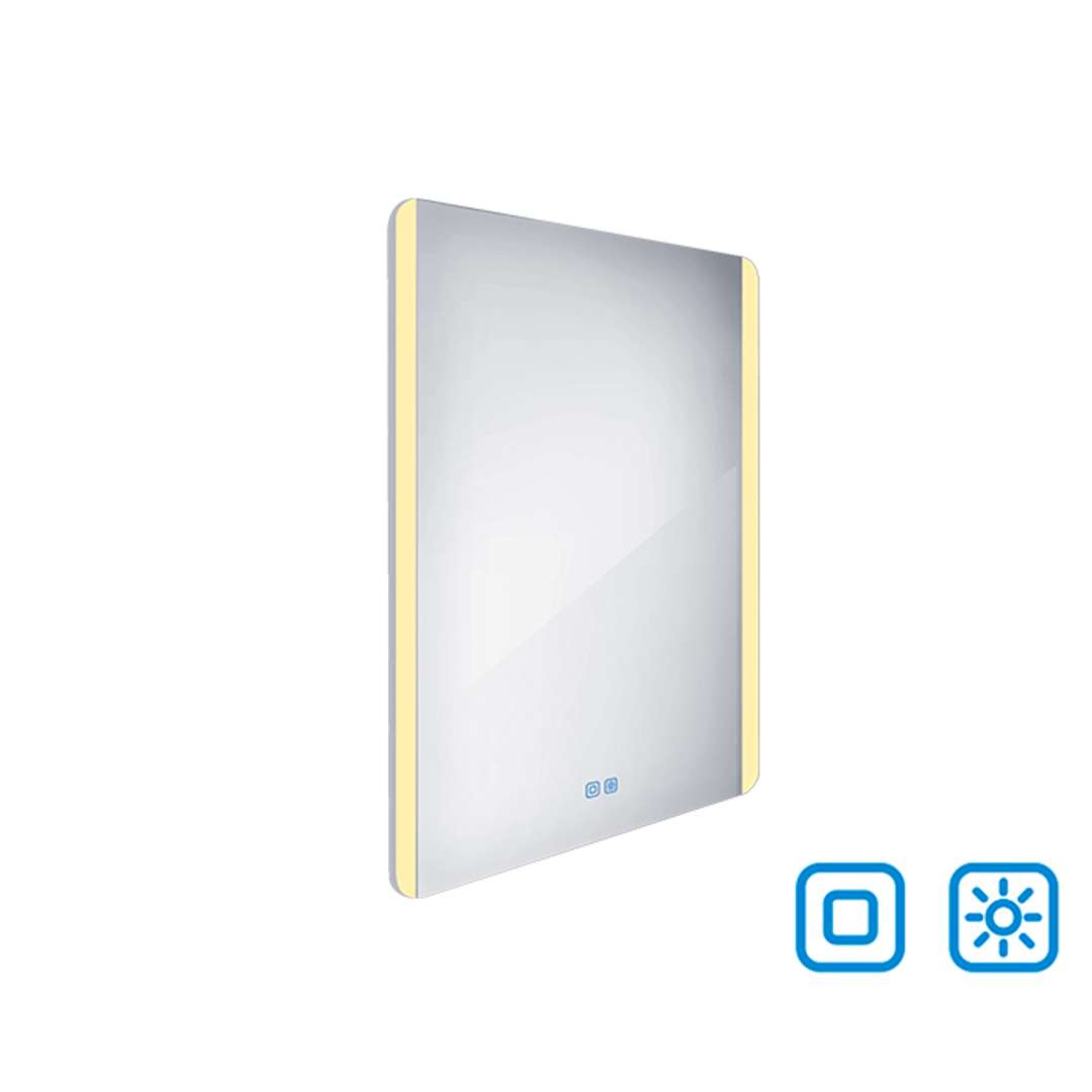 Nimco - Spiegel Mit Led-beleuchtung, 60x80 Cm, Zwei Berührungssensoren Zp 17002vx