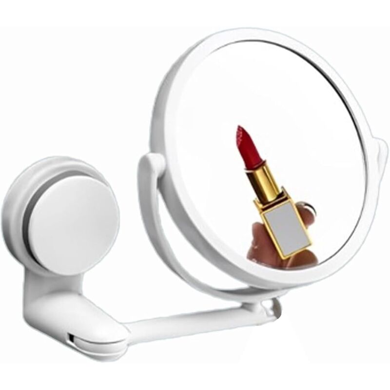 Klappbarer Wandspiegel – 3-fache Vergrößerung Mit Saugnapf – Make-up-spiegel Für Badezimmer – Ideal Für Zuhause & Reisen