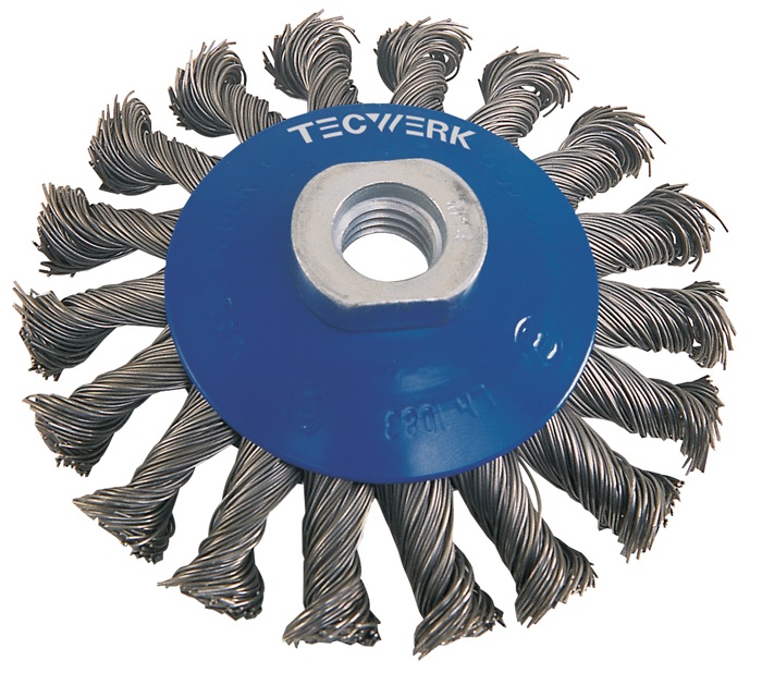 Tecwerk Kegelbürste Ø 115 Mm Drahtstärke 0,5 Mmstahl 15 Mm 12500 Min-¹
