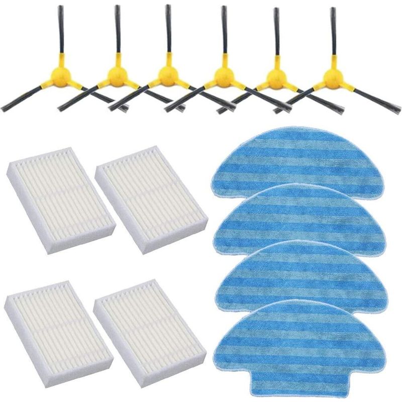 Reinigungsset Inklusive Filter, Seitenbürste, Tüchern Und Wischmopp Für Den Molisu V8s Pro Saugroboter