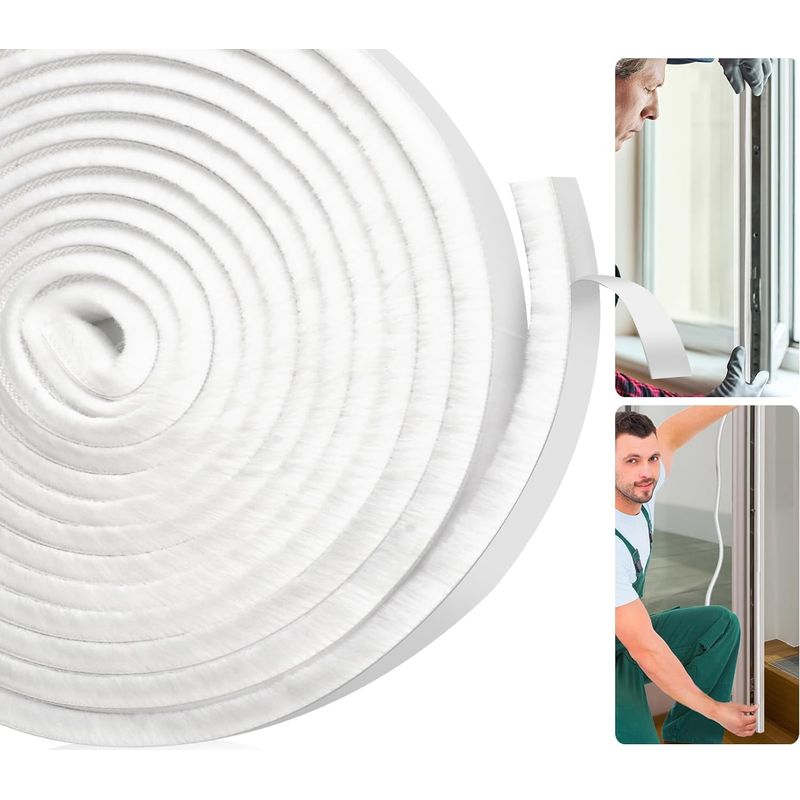 Tür- Und Fensterdichtung – Extra Langer, Selbstklebender Dichtungsstreifen – Verschließt Türen Und Fenster Vor Zugluft, Lärm Und Licht – 9 Mm X 9 Mm, 5,5 M
