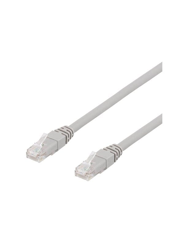 Deltaco TP-610AU - patch cable - 10 m - grey - Grau - 10m