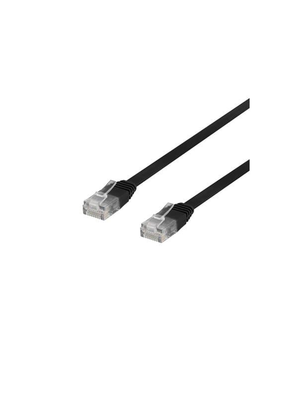 Deltaco patch cable - 30 cm - black - Schwarz - 0.3m