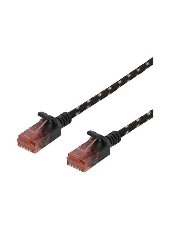 Deltaco patch cable - 50 cm - black - Schwarz - 0.5m