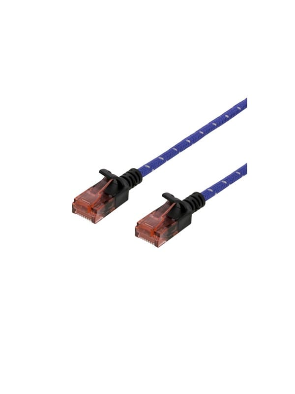 Deltaco patch cable - 2 m - blue white - Blau - 2m