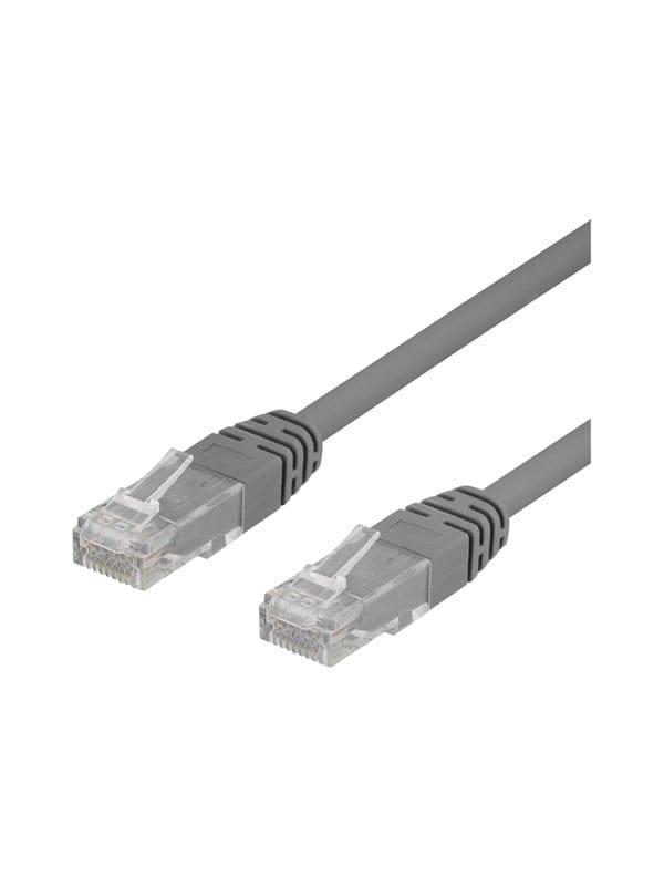 Deltaco patch cable - 30 cm - grey - Grau - 0.3m