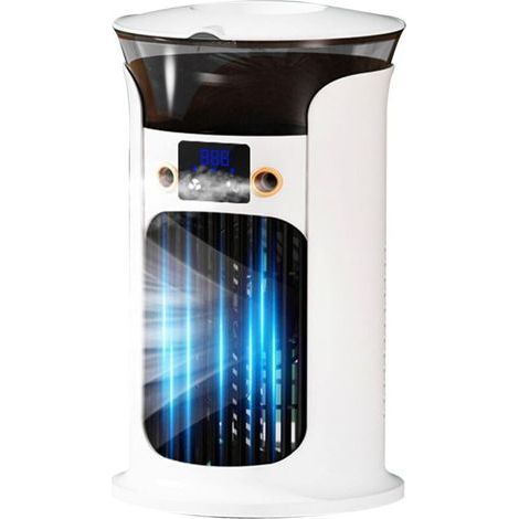 Leiser, Tragbarer Usb-luftkühler – Verdunstungs-luftbefeuchter 25,5 X 15,3 Cm – 7 Led-leuchten – Für Büro Und Camping