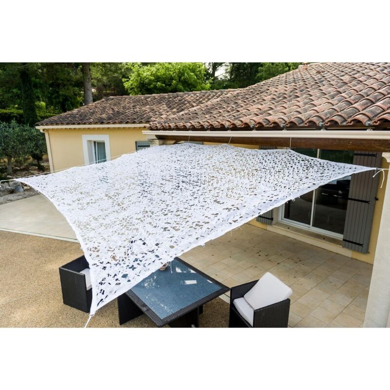 Weißes, Perforiertes, Doppellagiges Sonnensegel, 3 X 3 Meter