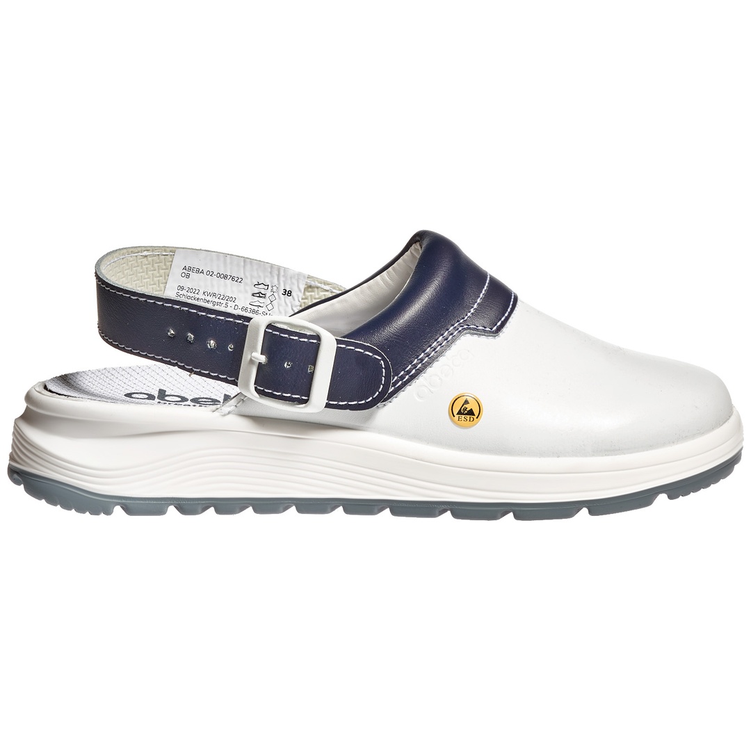 Abeba Clog Easy 2.0 Esd 837622 Ob Gr. 48 Weiß/blau