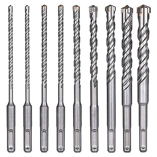 Betonbohrer, 9 Stück (5 Mm 16 X 160 Mm), Fliesenbohrer, Sds-plus-schlagbohrer Für Bohrhämmer, Kreuzbohrer Für Beton Und Ziegel
