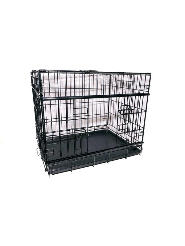 Active Canis - Premium Schiebetür-Käfig - Schwarz - 91 x 61 x 67
