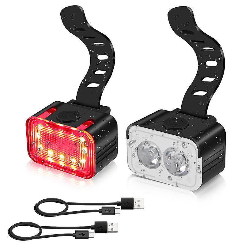 Zweiteiliges Set (vorderlicht + Rücklicht) Usb-lade-fahrradlicht Led-fahrradlicht Für Den Außenbereich Mountainbike-rücklicht-set
