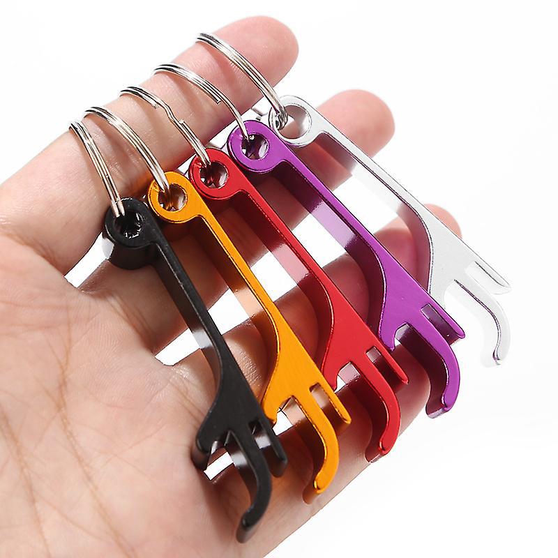Set Mit 5 Flaschenöffner-schlüsselanhängern, Farben Zufällig, Bierflaschenöffner-schlüsselanhänger, Mini-flaschenöffner, Silberner Schlüsselanhänger, Bierflaschenöffner