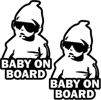 Reflektierende Autoaufkleber „baby Board“ – (2er-set) Lustige Und Niedliche Sicherheitswarnaufkleber Für Fenster Und Türen