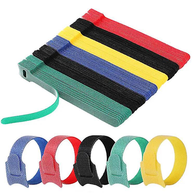 90 Wiederverwendbare Kabelorganizer Mit Mikrofaser-nylonverschluss Für Kabel Und Kabelmanagement, 15 Cm, 6 Farben
