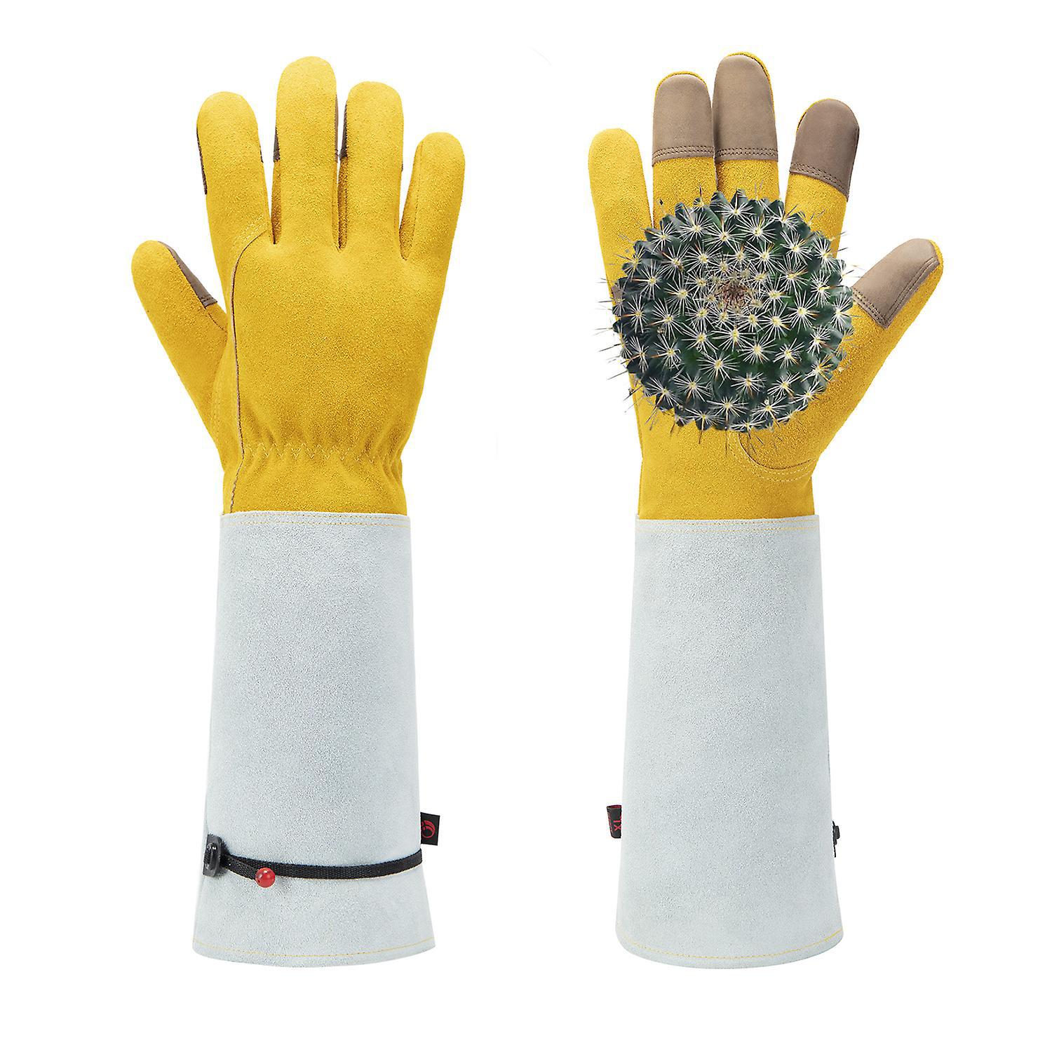 Gartenhandschuhe Xl Für Damen Und Herren, Arbeitshandschuhe Aus Leder – Geschenkidee Für Gartenfreunde, Gartengeräte, Schnittfeste Handschuhe, Dornenhandschuhe