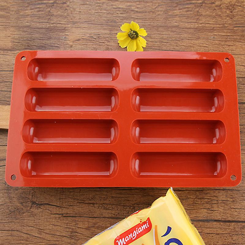 Rechteckige Form, Cracker-form, Fingerform, Silikon-gebäckform, 8 Mulden, Schokoladenform, Mini-kuchenform, Antihaftbeschichtung Für Riegel
