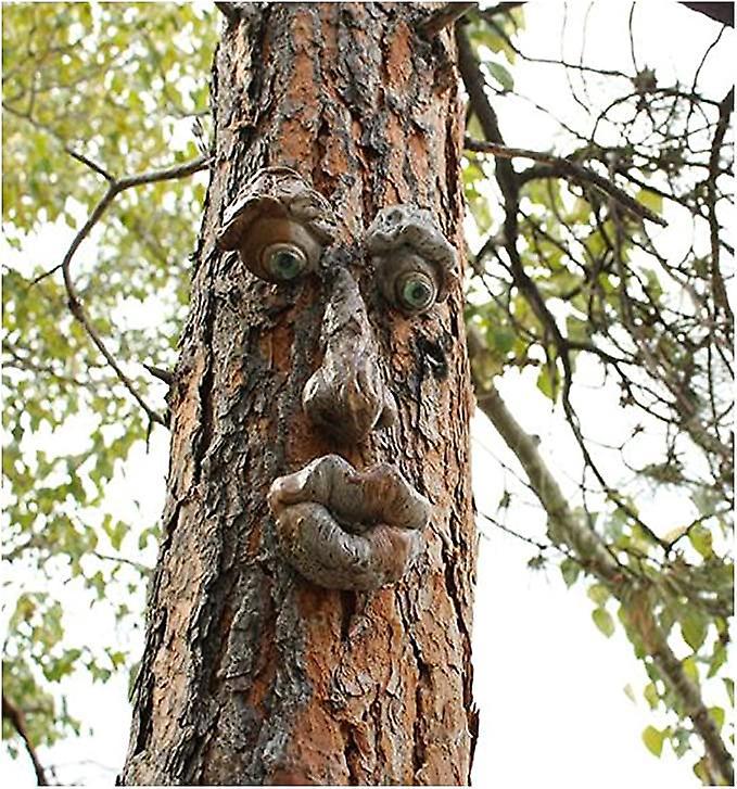 Baumumarmender Mann, Späher, Gartendeko, Gartenskulptur, Baumgesicht-skulptur, Lustige Harzfigur