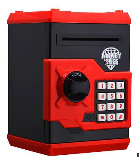 Elektronische Spardose (rot) Mit Automatischer Geldaufwicklung, Mini-geldautomat-tresor, Sparspielzeug Für Kinder, Weihnachts- Und Geburtstagsgeschenk
